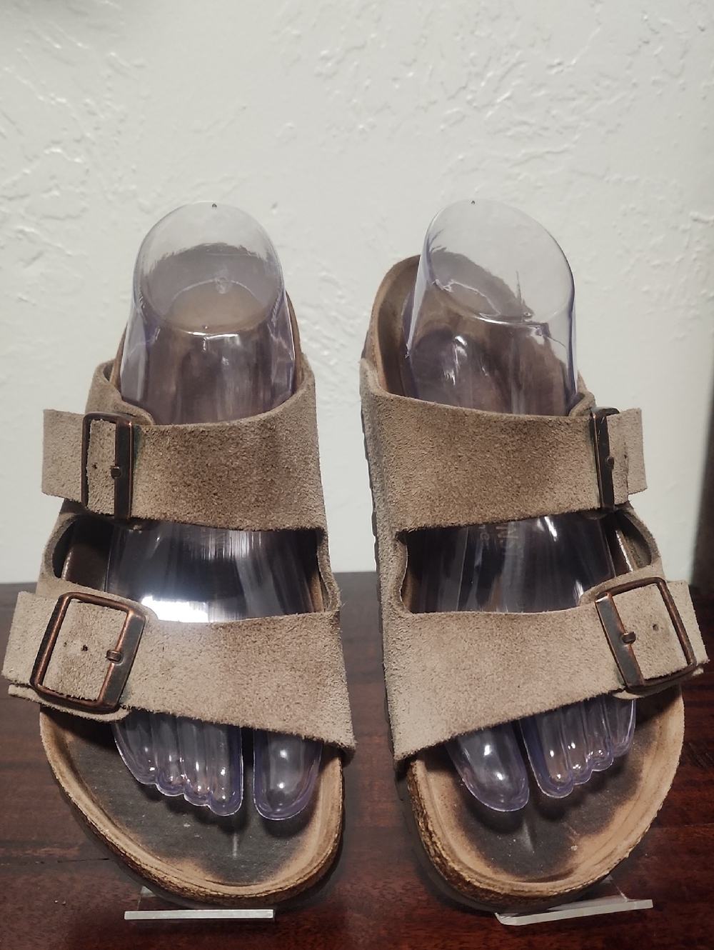 Birkenstock Suede Double Strap Sandals - Taupe